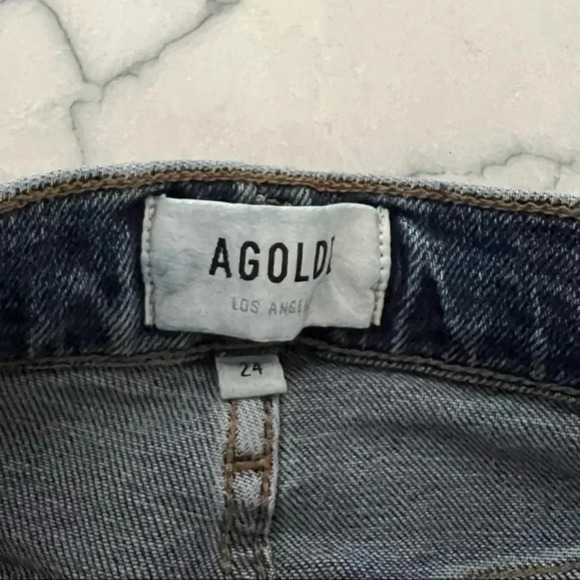 Agolde toni mid rise jeans size 24 - Picture 4 of 6